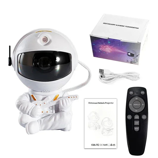 Galaxy Star Astronaut Projector LED Night Light with Starry Sky Effect for Bedroom Decoration and Kids' Gifts