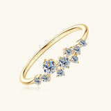 Round Moissanite Wedding Ring – 925 Sterling Silver Stackable Band with GRA Certificate