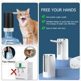 Dispensador de agua para botellas, bomba de agua automática plegable universal con pantalla, bomba de agua potable eléctrica portátil