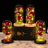 Romantic LED Rose Glass Lamp for Wedding and Home Decoration