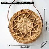 Bohemian Straw Circular Handbag for Women – Stylish, Durable & Chic