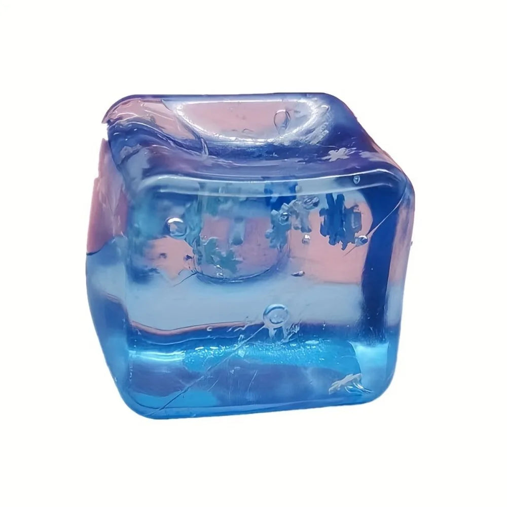 Pelota antiestrés en forma de cubo de hielo blando: divertido juguete para aliviar la ansiedad para niños y adultos