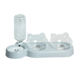 Elevated Pet Bowls for Dogs & Cats - Double Feeder with Water Dispenser