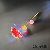 Eternal Galaxy Rose in Glass Dome - Colorful LED Flower Gift for Valentine's Day