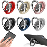 Soporte de anillo para teléfono de metal giratorio de 360°: agarre seguro y soporte para todos los teléfonos inteligentes