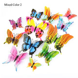 3D butterfly wall stickers – mixed colour set 2