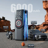 Portable Digital Tire Inflator with LED Light & Power Bank