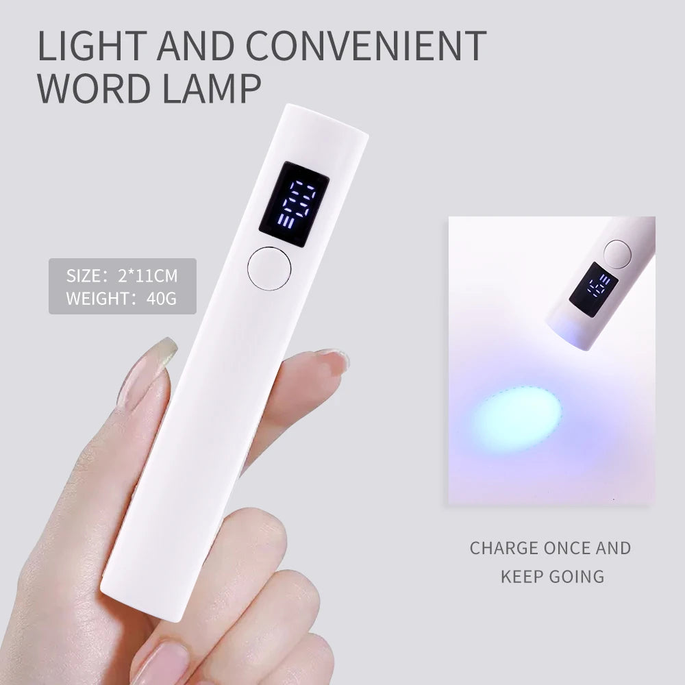 Portable USB UV LED Nail Dryer – Pen-Style Gel Nail Light for Fast, Professional Manicures