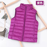 2025 White Duck Down Jacket Women Vest Autumn Winter Sleeveless Waistcoat Warm Lightweight Puffer Jacket Female Tops Outwear 8XL