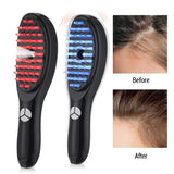 3-in-1 Electric Scalp Massager Comb with Red/Blue Light & Nano Mist Therapy