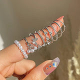 Boho Vintage Animal Ring Set for Women – Adjustable Zinc Alloy Bands
