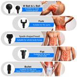Professional Deep Tissue Massage Gun – 6-Head Muscle Relaxation Device with Variable Speed & Long Battery Life