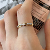 Elegant Hexagon Cubic Zirconia Wedding Band – Trendy & Timeless Ring for Women