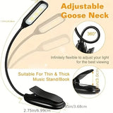 LED Book Light for Bed Reading – Eye-Friendly, Dimmable, Portable Clip-On Light with USB Rechargeable Battery