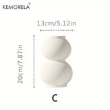Nordic Hollow Ceramic Vase – Modern Donut-Shaped Decor for Elegant Spaces