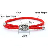 Men's Viking Rope Bracelet - Adjustable Handmade Stainless Steel Jewelry for Men