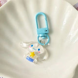 Sanrio Hello Kitty Transparent Keychain - Cute Flashing Anime Bag Charm