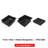 Tesla Model Y Center Console & Rear Trunk Storage Organizer Tray (2021–2024)