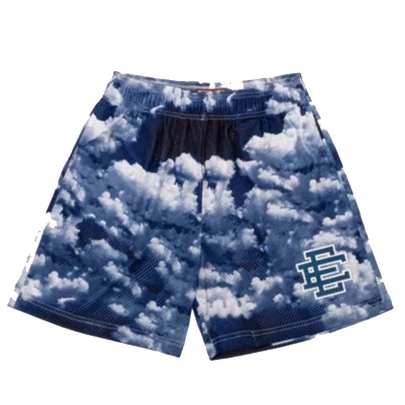 Men’s Floral Mesh Gym Shorts – Lightweight Summer Athletic Shorts for Sports, Beach & Casual Wear