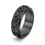 8mm Star of David Spinner Ring - Stainless Steel Jewish Hexagram Fidget Ring for Men & Women