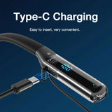 Auriculares inalámbricos con Bluetooth y micrófono, con resistencia de 80 horas, estéreo de graves y banda para el cuello, Bluetooth 5.3