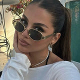Gafas de sol ovaladas retro: elegantes gafas UV400 para mujeres y hombres