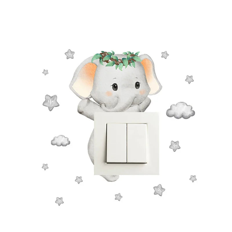 Cute Animal Wall Stickers – Removable PVC Decals for Kids' Rooms, Nursery & Home Decor