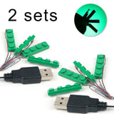 4-in-1 LED Building Block Light Set - USB-Powered City Street Lamps for LEGO Compatible Sets