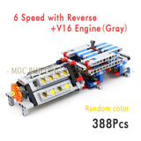 Car Model Building Blocks – DIY Speed Engine Transmission Brick Set for Teens & Adults