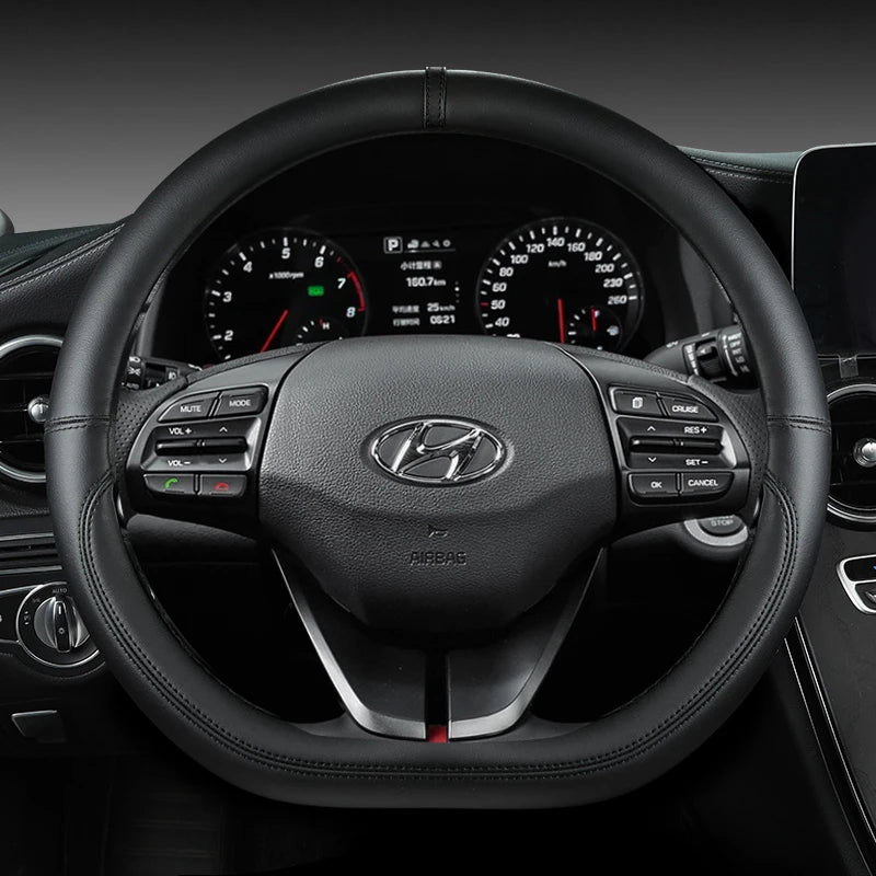 Custom Steering Wheel Cover – Premium Microfiber Leather, 38cm, Multiple Colors