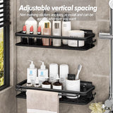 Estante de almacenamiento para baño de acero inoxidable: organizador de pared resistente a la oxidación