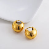 Gold-Plated Stainless Steel Geometric Hoop Earrings – Waterproof & Tarnish-Resistant