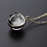 Trendy Glass Ball Pendant Necklace – Unisex Zinc Alloy Chain Design