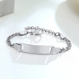 Customizable Stainless Steel Charm Bracelet - Personalized Name Bracelet for Men and Women