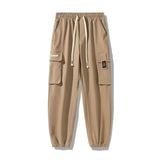 Men’s Lightweight Safari Cargo Pants – Elastic Waist Casual Trousers with Pockets