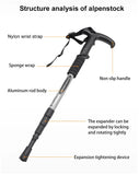 Adjustable Aluminum Trekking Pole with T-Handle for Hiking & Climbing