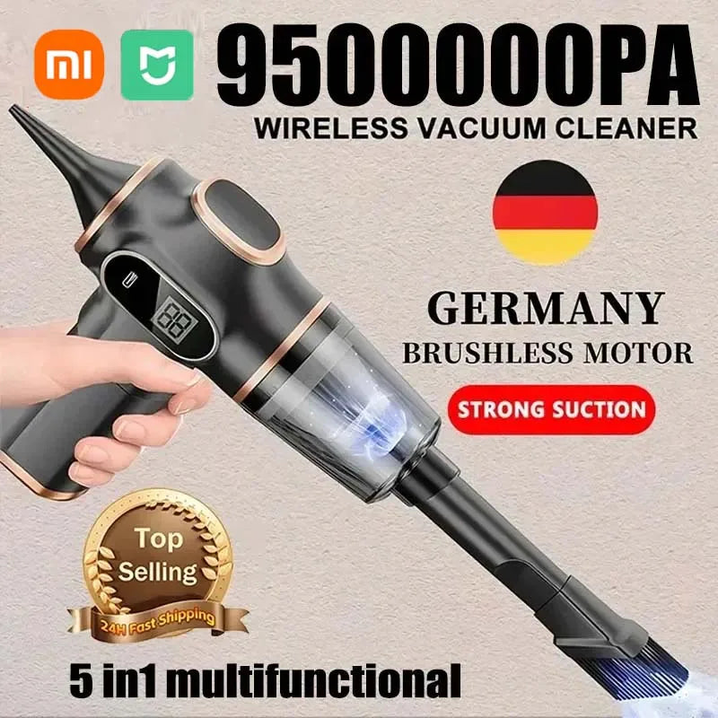 Powerful 9500PA Cordless Car Vacuum Cleaner – Handheld, Lightweight & Multi-Use