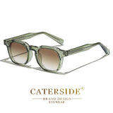 CATERSIDE Retro Punk Square Sunglasses – Small Frame Trendy Shades for Men & Women