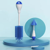 360° Rotating 3-in-1 Silicone Baby Bottle & Pacifier Cleaning Brush Set – BPA-Free, Soft & Durable
