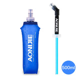 Botella de agua plegable Soft Flask de 250 ml/500 ml, paquete de hidratación sin BPA para correr, hacer senderismo y andar en bicicleta