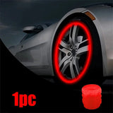 Glow-in-the-Dark Tire Valve Caps – Fluorescent Stem Covers for Cars, Motorcycles & Bicycles