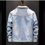 Men’s Thick Winter Denim Jacket – Casual Loose Fit Outerwear