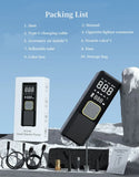 Portable Electric Air Pump with Tire Inflator, Pressure Gauge & Emergency Light