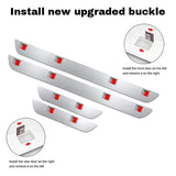 LED Car Door Sill Lights with Logo Projector – USB-Powered Threshold Lighting Kit (4pcs)
