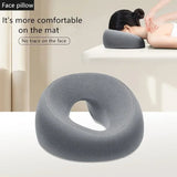 Ergonomic Face Down Memory Foam Massage Pillow – Breathable Prone Sleeping Support for Travel & Home
