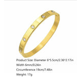 Gold Love Bangle Bracelet – Unisex Sparkling Trendy Wristwear