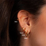 4-Pair Gold Plated Stainless Steel Huggie Hoop Earrings Set – Unisex Small Cartilage & Stackable Ear Hoops