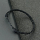 Pulsera unisex ajustable con dijes de cuerda: amuleto de la suerte de estilo étnico para mejores amigos y amantes