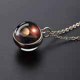 Trendy Glass Ball Pendant Necklace – Unisex Zinc Alloy Chain Design
