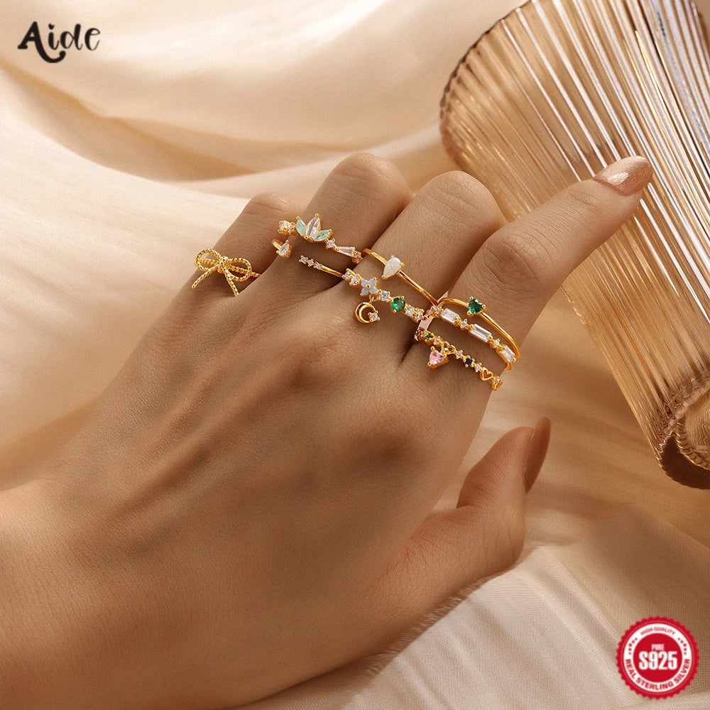 Anillos apilables de plata de ley 925: joyas minimalistas elegantes para mujeres